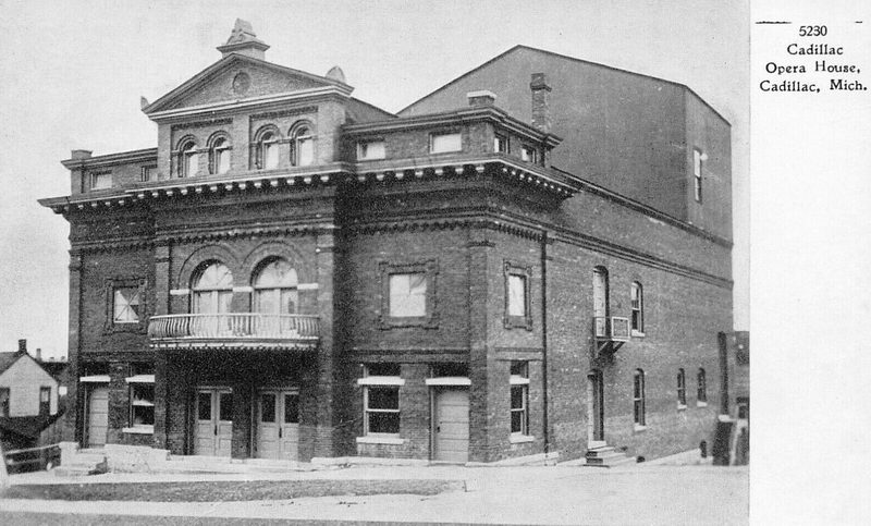 Cadillac Opera House - Postcard